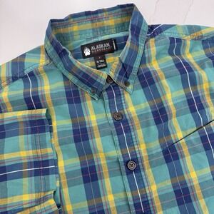 Duluth Alaskan Hardgear Short Sleeve Button Down Shirt Mens XLT Tall Performance